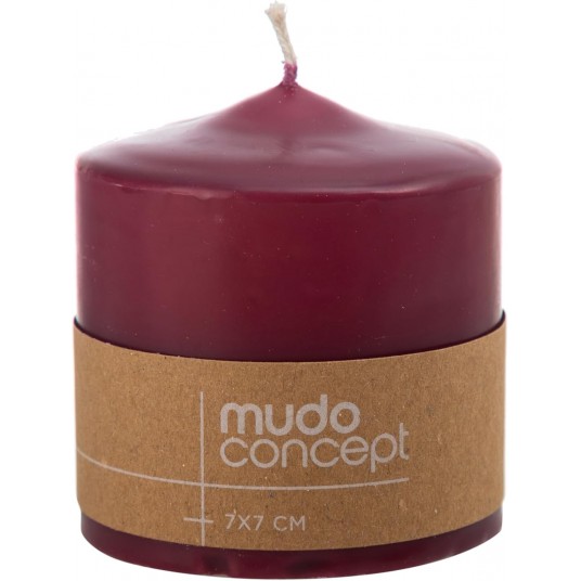 Concept Sütun Mum Bordo 7X7 cm Concept Sütun Mum Bordo 7X7 cm