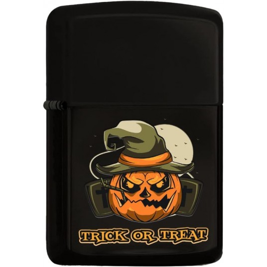 Gift Halloween Trick or Treat Tasarımlı Renkli Baskılı Siyah Benzinli Metal Çakmak Gift Halloween Trick or Treat Tasarımlı Renkli Baskılı Siyah Benzinli Metal Çakmak