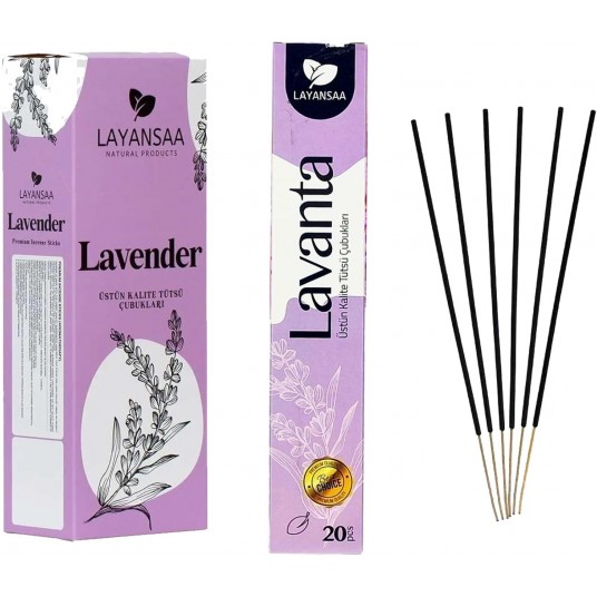 Lavanta (Lnder) Arınma Agarbatti Özel Aroma Kokusu 20 Adet 1 Paket Çubuk Tütsü Lavanta (Lnder) Arınma Agarbatti Özel Aroma Kokusu 20 Adet 1 Paket Çubuk Tütsü