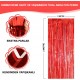 Kırmızı Renk Ekstra Metalize Parlak Saçaklı Arka Fon Perde İthal A Kalite 1x2 Metre Kırmızı Renk Ekstra Metalize Parlak Saçaklı Arka Fon Perde İthal A Kalite 1x2 Metre