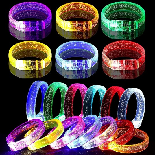 Led Işıklı Pilli Işıklı Rengarenk Kalın Bileklik Işıklı Bilezik Karışık Renk 1 Adet Led Işıklı Pilli Işıklı Rengarenk Kalın Bileklik Işıklı Bilezik Karışık Renk 1 Adet