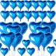 Metalize Parlak Mavi Kalp Şekilli Uçan Balon o 18 inç 45 cm 25 Adet Metalize Parlak Mavi Kalp Şekilli Uçan Balon o 18 inç 45 cm 25 Adet