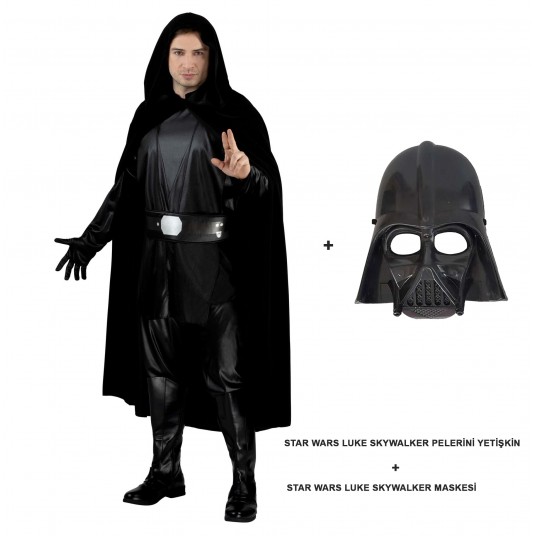 Luke Skywalker Pelerini Yetişkin Ve Maskesi Luke Skywalker Pelerini Yetişkin Ve Maskesi