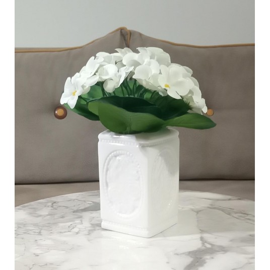 DAHİL,VAZO DAHİL,VAZODA ÇİÇEK,BEYAZ YAPAY ÇİÇEK,VAZO DEKORATİF ÇİÇEKLİ KARE 8X8X16CM DAHİL,VAZO DAHİL,VAZODA ÇİÇEK,BEYAZ YAPAY ÇİÇEK,VAZO DEKORATİF ÇİÇEKLİ KARE 8X8X16CM