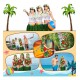 Tropikal Esintili Hawaii Yapraklı Parti Eteği Yetişkin Boy Tropikal Esintili Hawaii Yapraklı Parti Eteği Yetişkin Boy